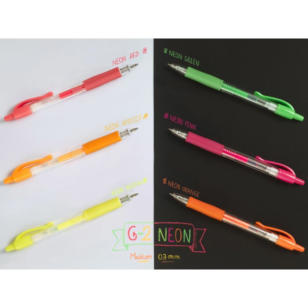 Pilot G - 2 07 Gel Rollerball Neon Green - 24Papershop