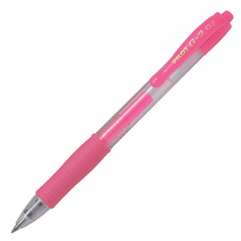 Pilot G - 2 07 Gel Rollerball Neon Pink - 24Papershop