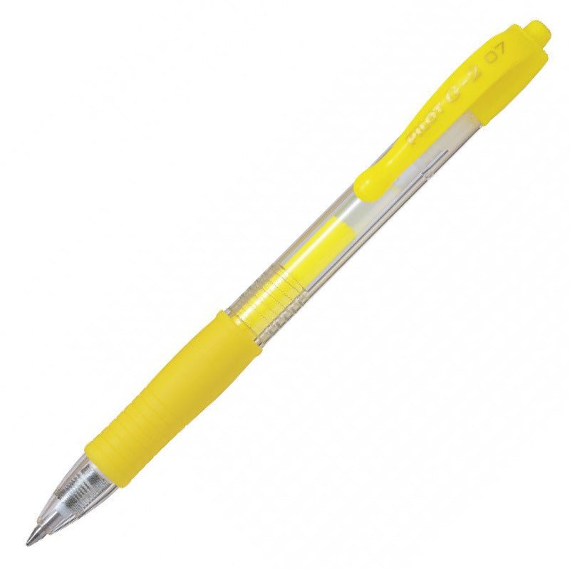 Pilot G - 2 07 Gel Rollerball Neon Yellow - 24Papershop