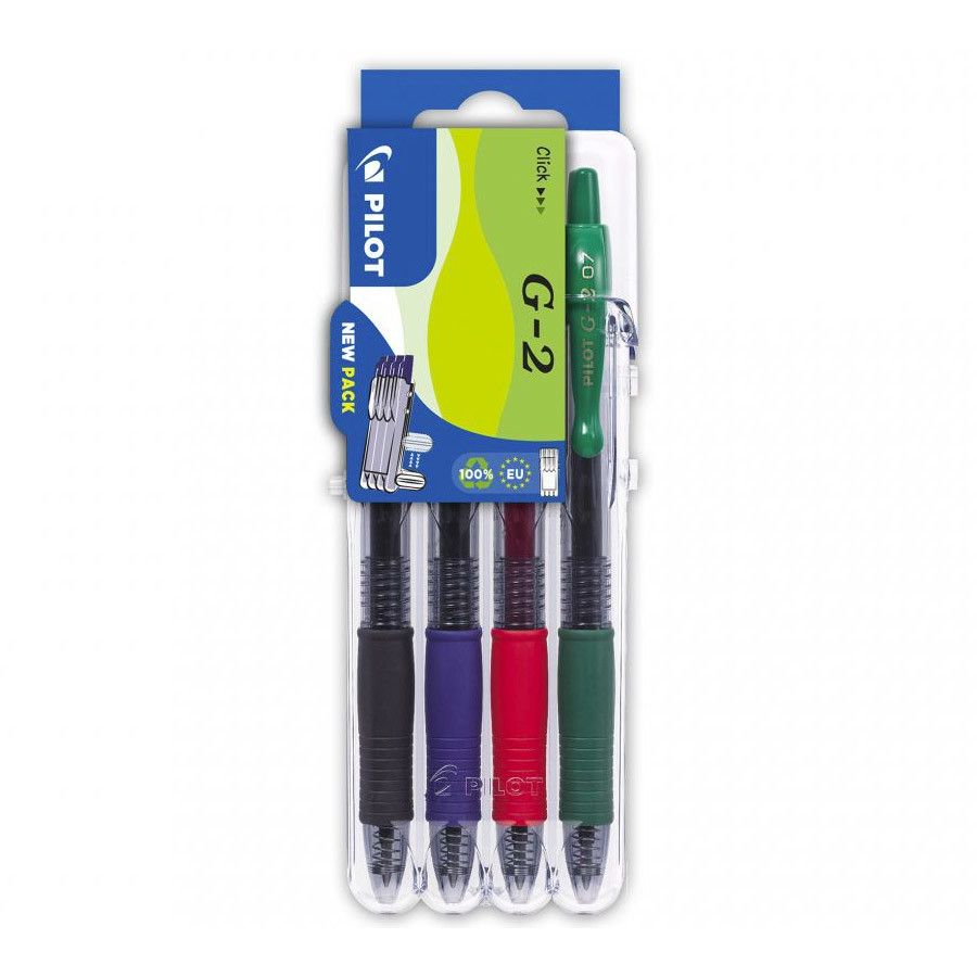 Pilot G - 2 07 Set2Go Rollerball 4 basis kleuren - 24Papershop