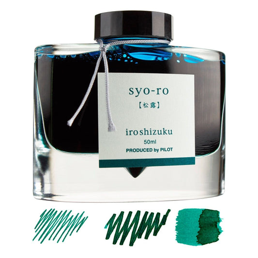 Pilot Iroshizuku Inkt 50ml Syo - Ro (Zeegroen) - 24Papershop