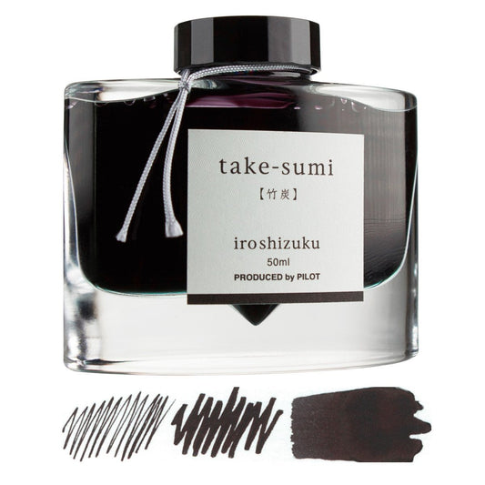 Pilot Iroshizuku Inkt 50ml Take - Sumi (Grijs - Zwart) - 24Papershop