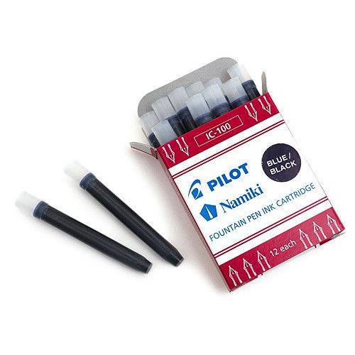 Pilot Namiki IC - 100 Inktcartridges - Blauw/Zwart - 24Papershop