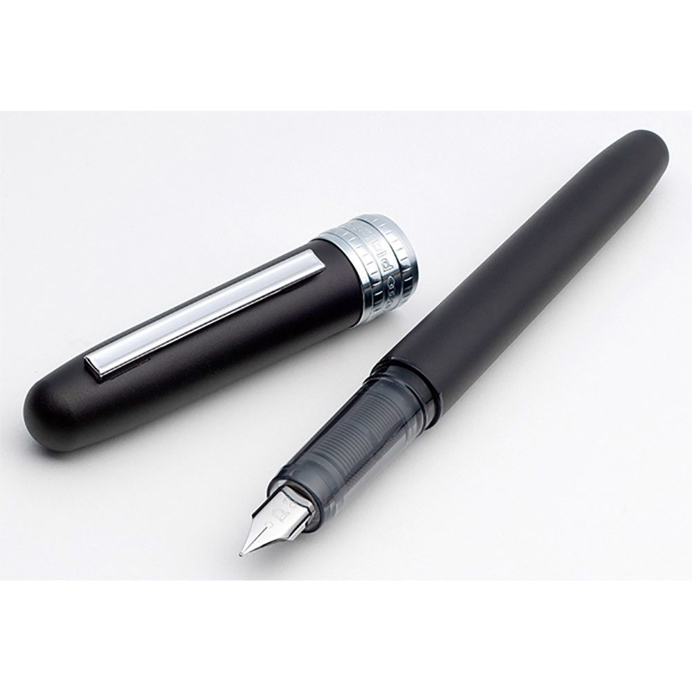 Platinum Plaisir Vulpen Black Mist - Fine (0.3) - 24Papershop