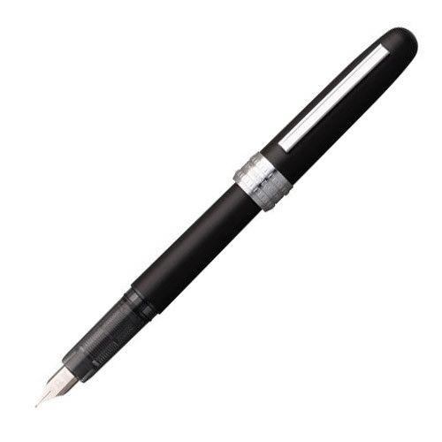 Platinum Plaisir Vulpen Black Mist - Fine (0.3) - 24Papershop