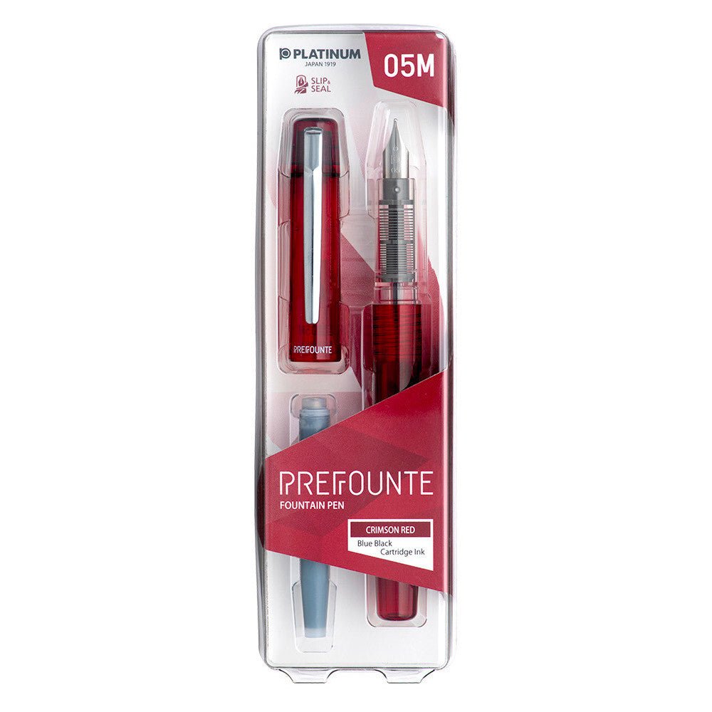 Platinum Prefounte Vulpen Crimson Red - Fine - 24Papershop