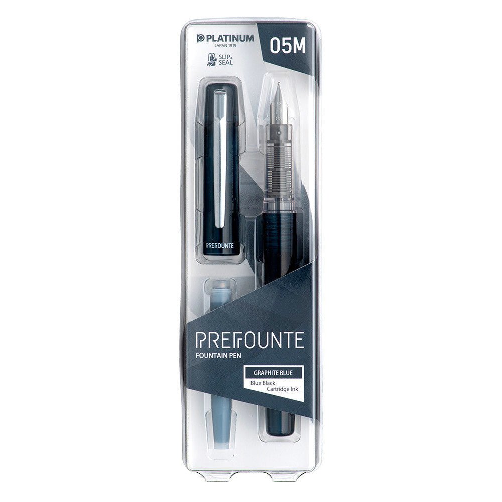 Platinum Prefounte Vulpen Graphite Blue - Fine - 24Papershop