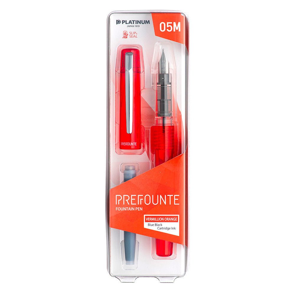 Platinum Prefounte Vulpen Vermillion Orange - Medium - 24Papershop