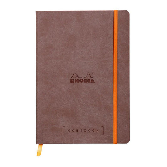 Rhodia Goalbook Dotted A5 Softcover - Bruin [Wit Papier] - 24Papershop