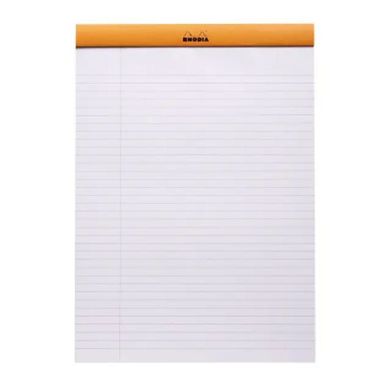 Rhodia Notitieblok A4 (no18) Oranje met Kantlijn - Gelinieerd - 24Papershop