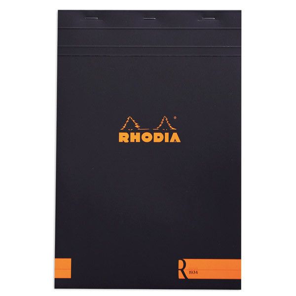 Rhodia Notitieblok A5 (no16) Zwart - Gelinieerd - 24Papershop