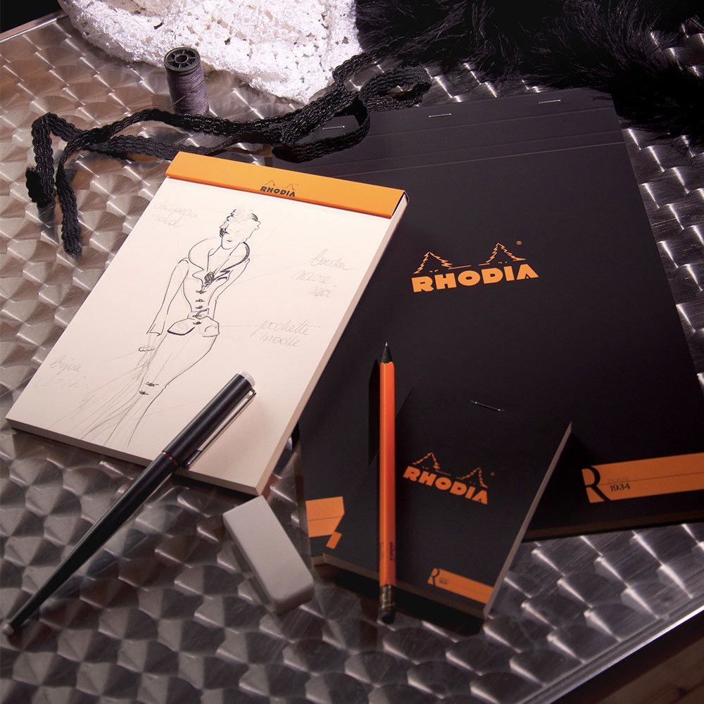 Rhodia Notitieblok A5 (no16) Zwart - Gelinieerd - 24Papershop