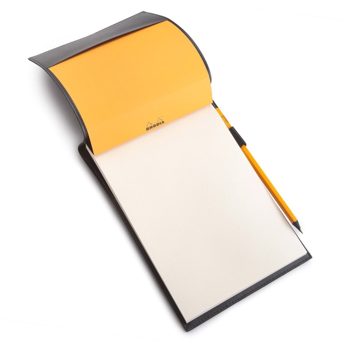 Rhodia Pad Holder Zwart (no19) incl. Gelinieerd Notitieblok - 24Papershop