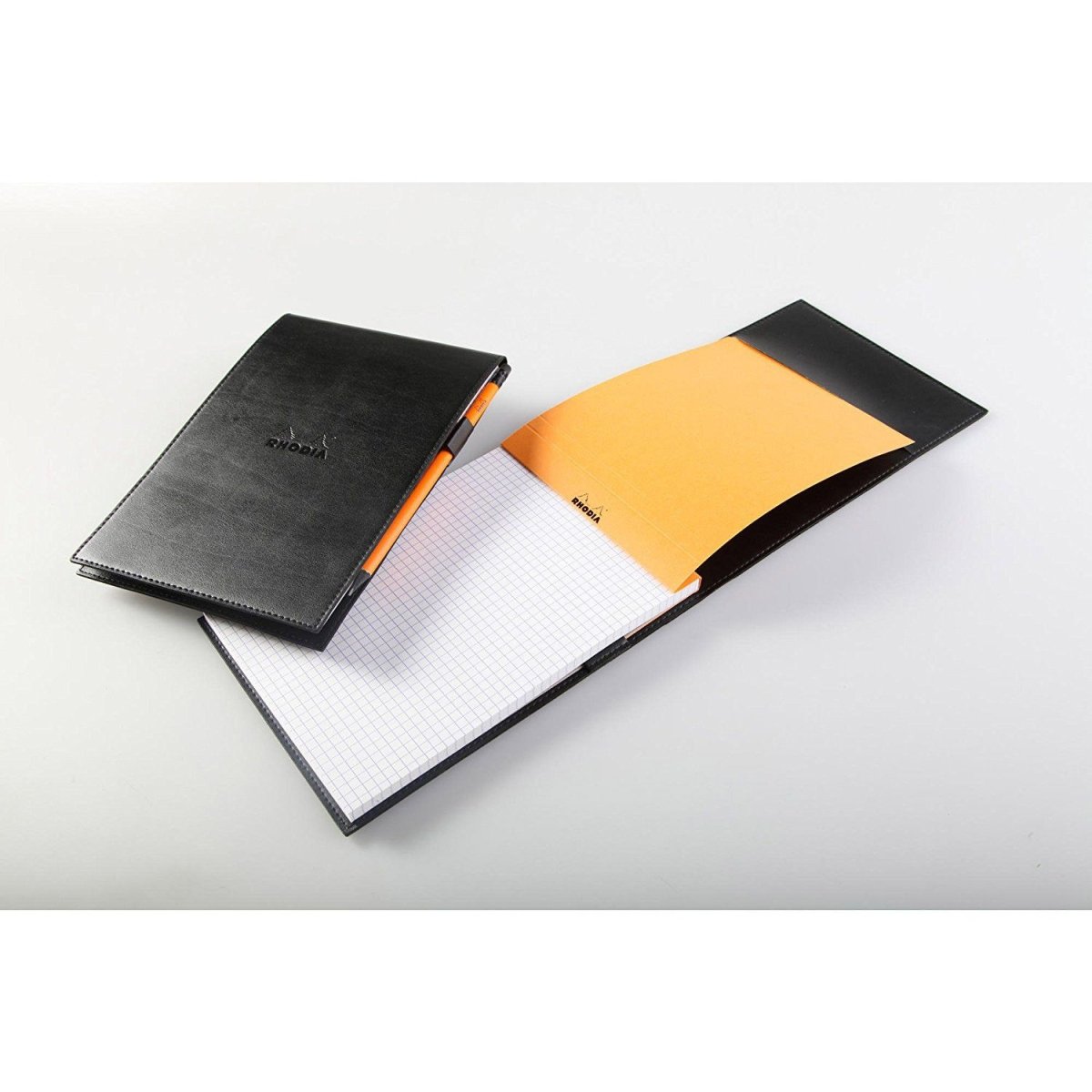 Rhodia Pad Holder Zwart (no19) incl. Gelinieerd Notitieblok - 24Papershop