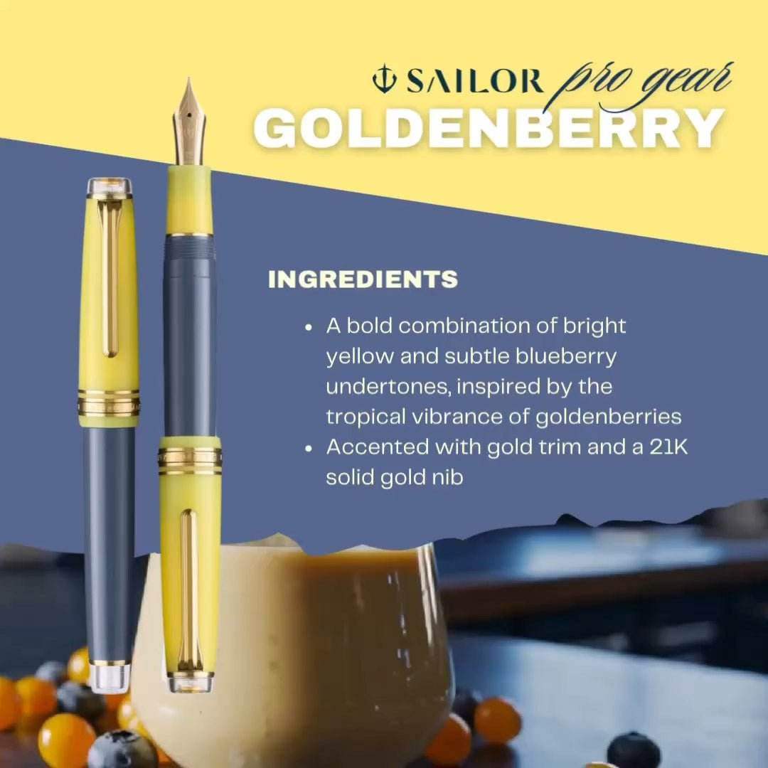Sailor Fountain Pen Pro Gear Smoothie II Goldenberry - Medium - 24Papershop