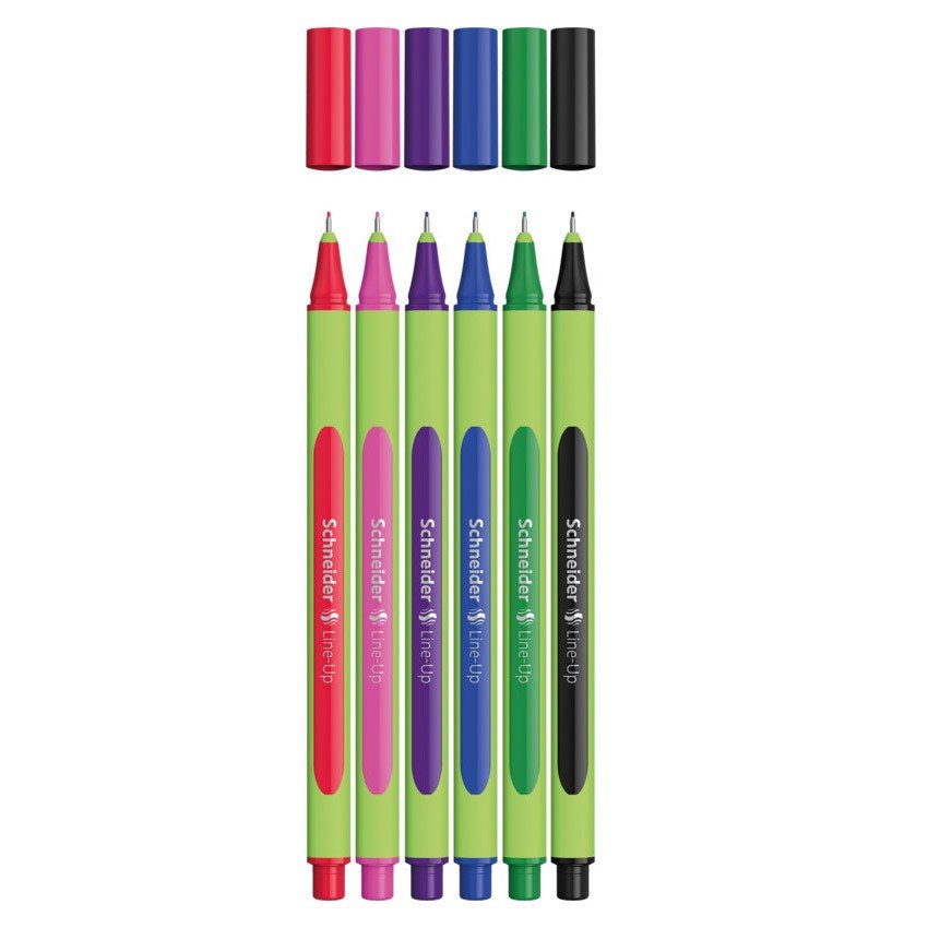 Schneider Line - Up Fineliner - Etui van 6 Stuks - 24Papershop