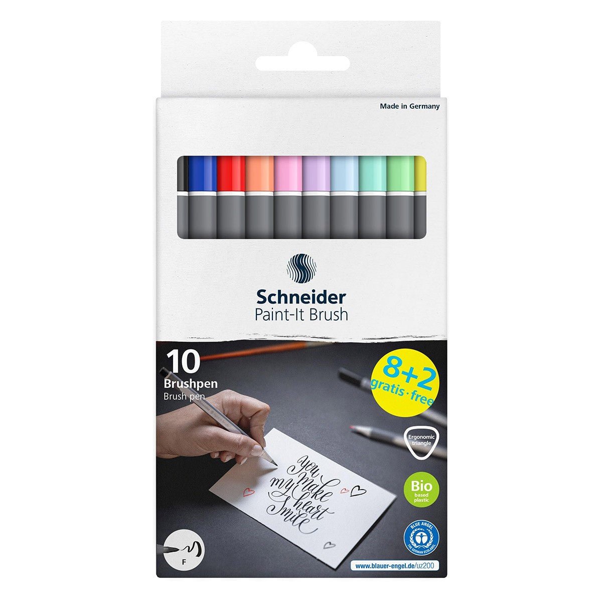 Schneider Paint It 070 Etui met 10 Brush Pennen - 24Papershop