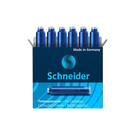 Schneider Vulpen Inktpatroon - Per 6 stuks - Koningsblauw - 24Papershop