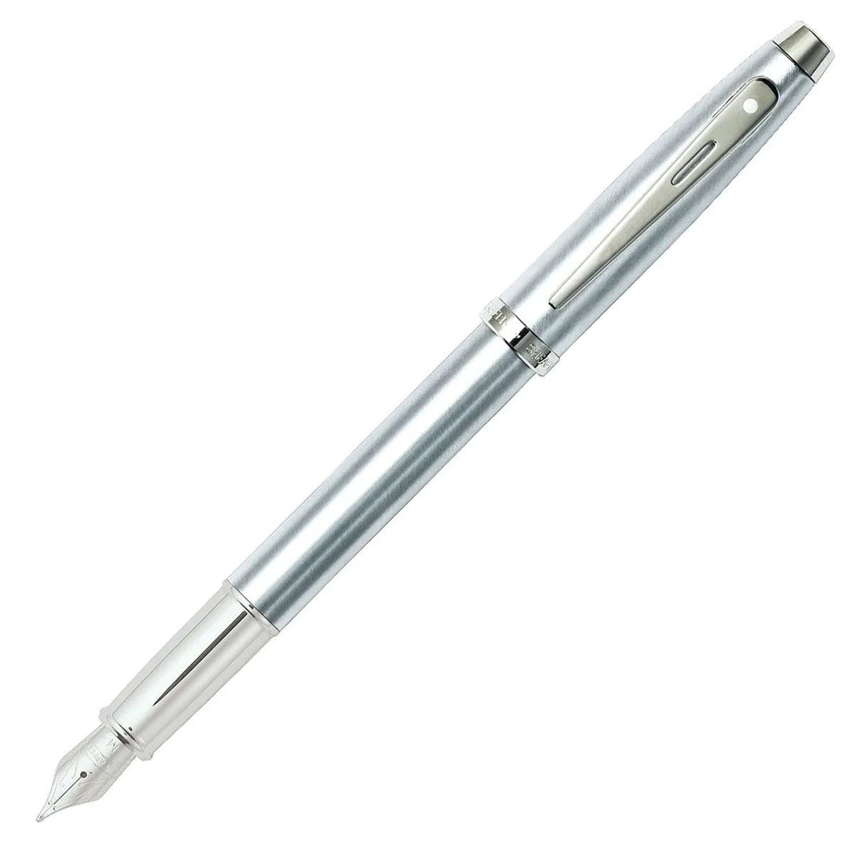 Sheaffer Fountain Pen 100 CT - Brushed Chrome Fine - 24Papershop