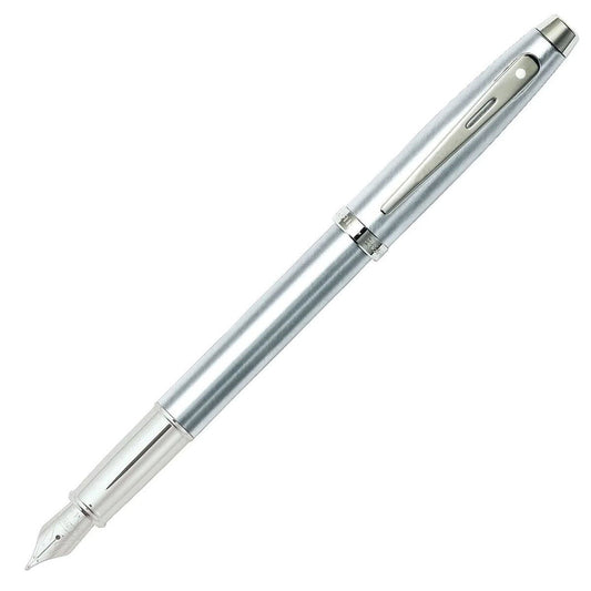 Sheaffer Fountain Pen 100 CT - Brushed Chrome Fine - 24Papershop