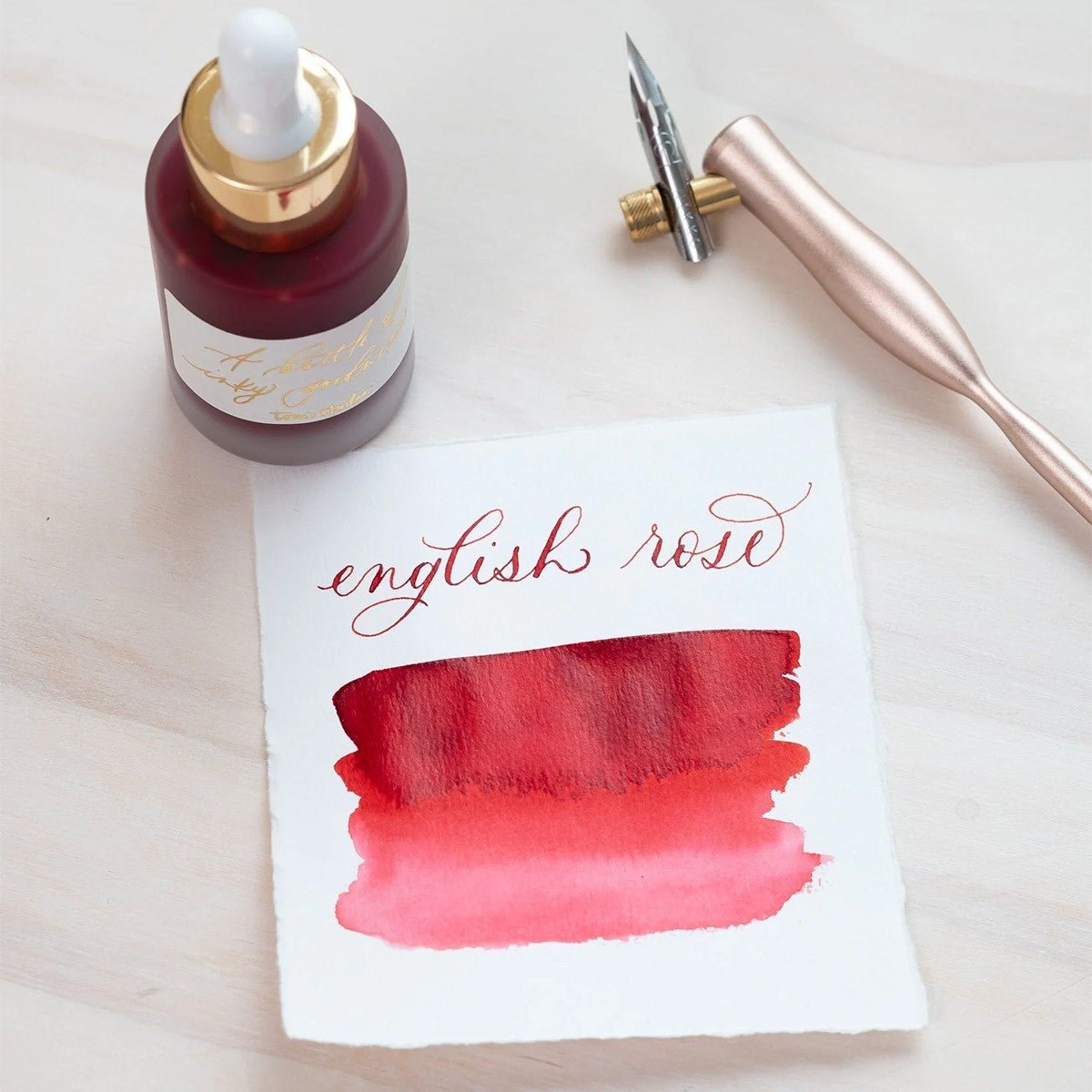 Tom's Studio Calligraphy Inkt 30ml - English Rose - 24Papershop