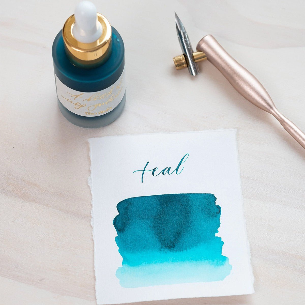 Tom's Studio Calligraphy Inkt 30ml - Teal - 24Papershop