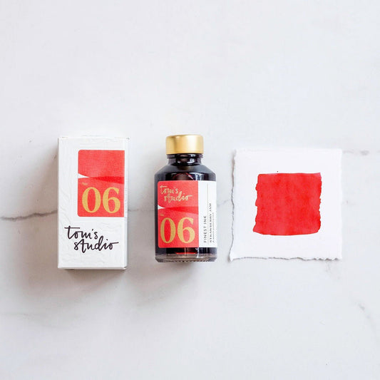 Tom's Studio Fountain Pen Inkt 50ml - 06 - Strawberry Jam - 24Papershop