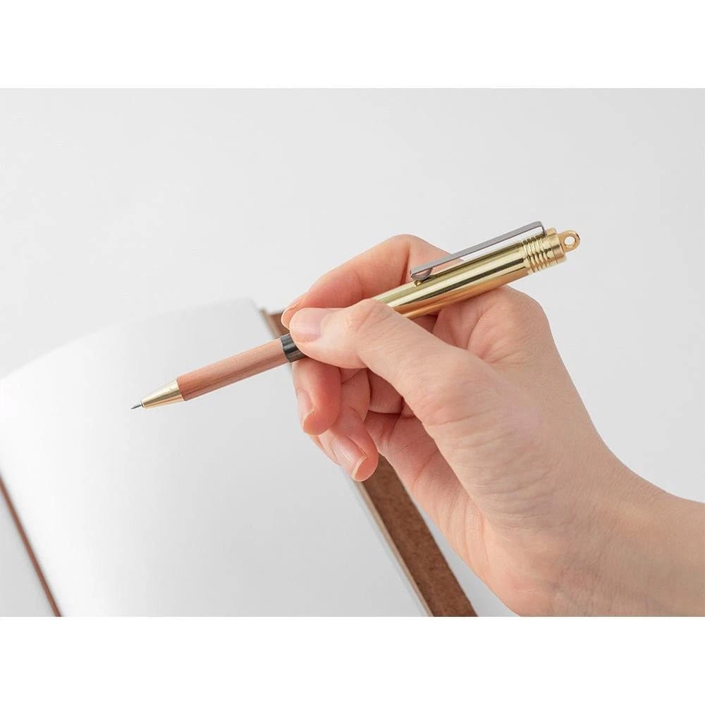 TRAVELER'S - Brass Ballpoint Pen Solid Brass - 24Papershop