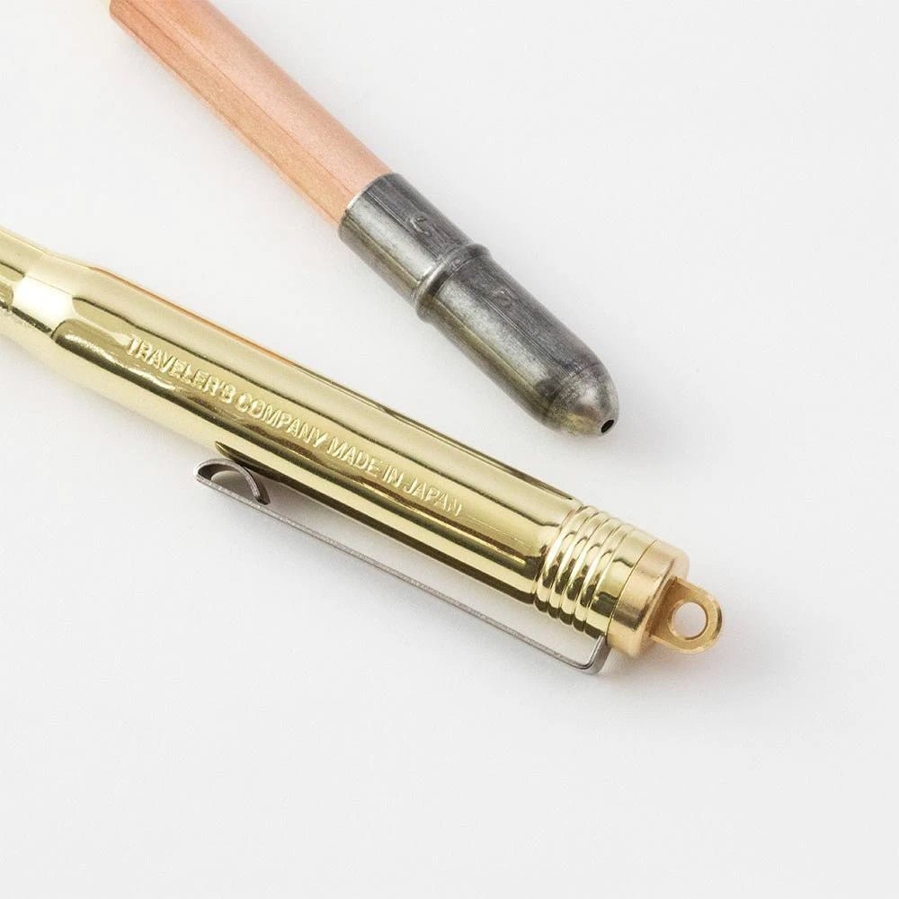 TRAVELER'S - Brass Ballpoint Pen Solid Brass - 24Papershop