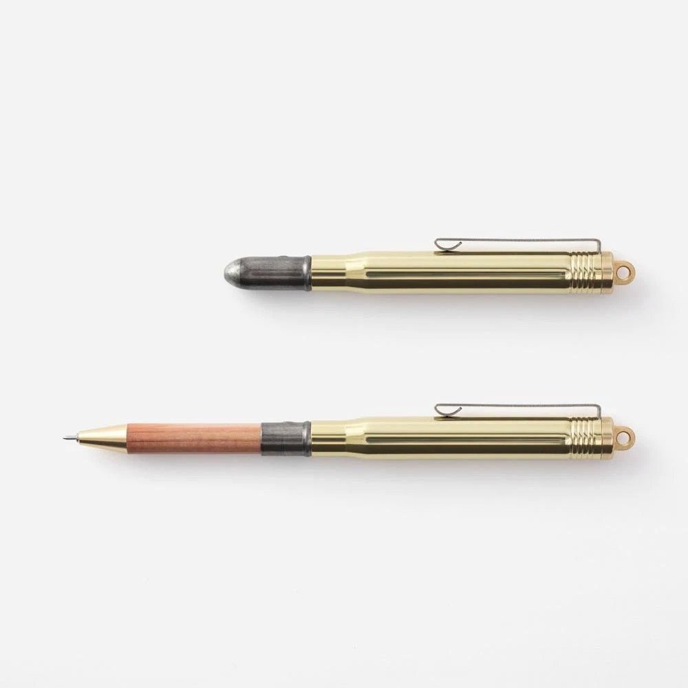 TRAVELER'S - Brass Ballpoint Pen Solid Brass - 24Papershop