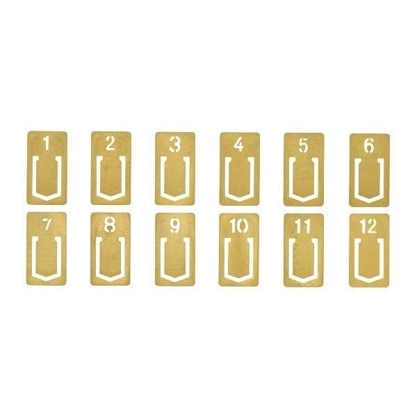 TRAVELER'S Brass Clips (12 stuks) - 24Papershop