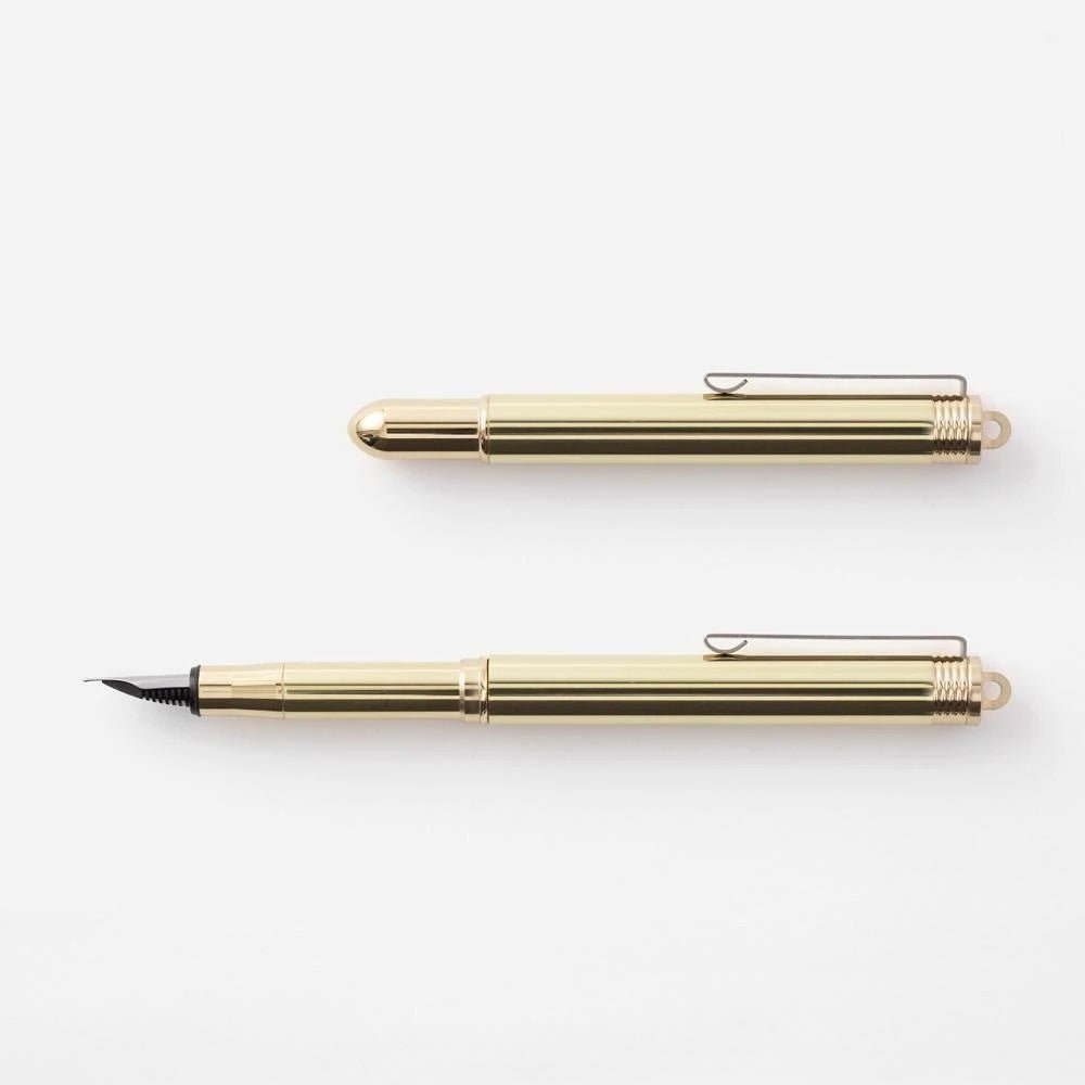 TRAVELER'S - Brass Fountain Pen Solid Brass - 24Papershop