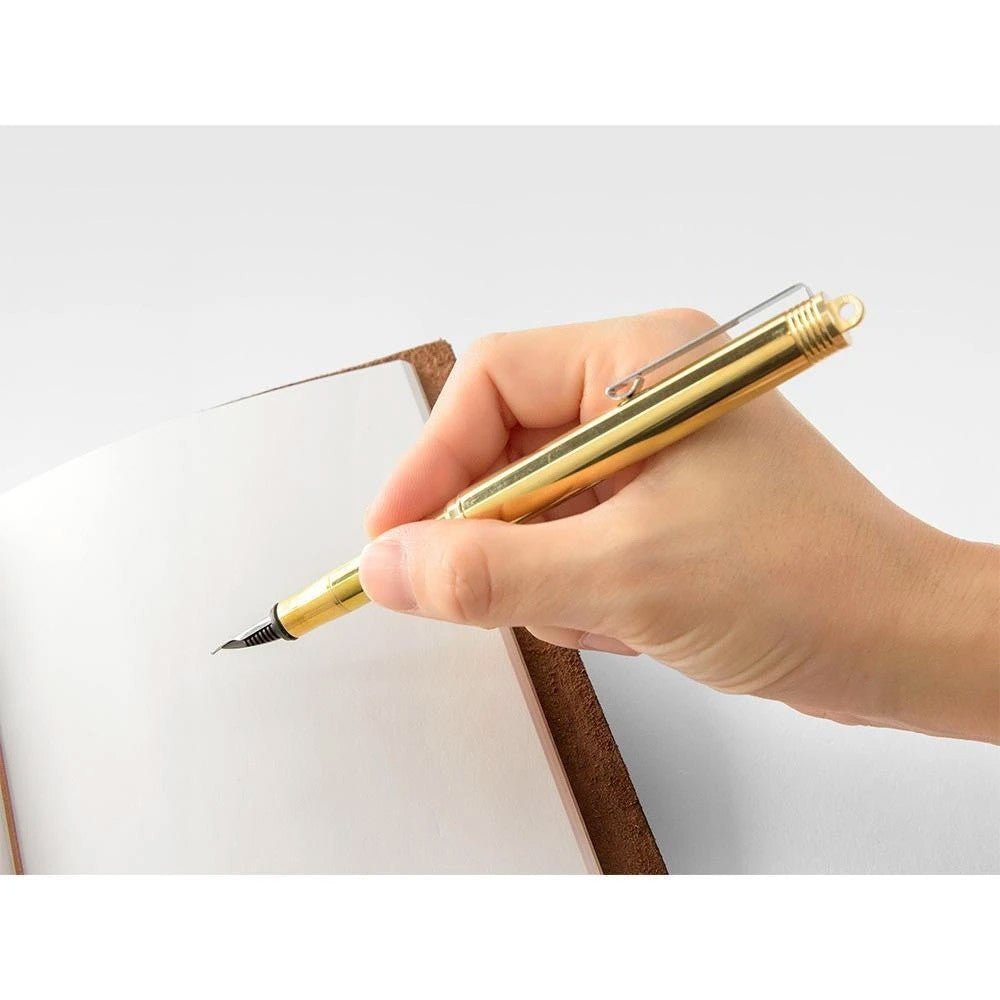 TRAVELER'S - Brass Fountain Pen Solid Brass - 24Papershop