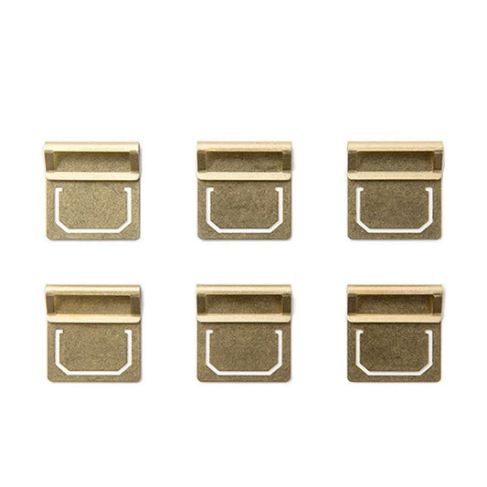 TRAVELER'S Brass Index Clips (6 stuks) - 24Papershop