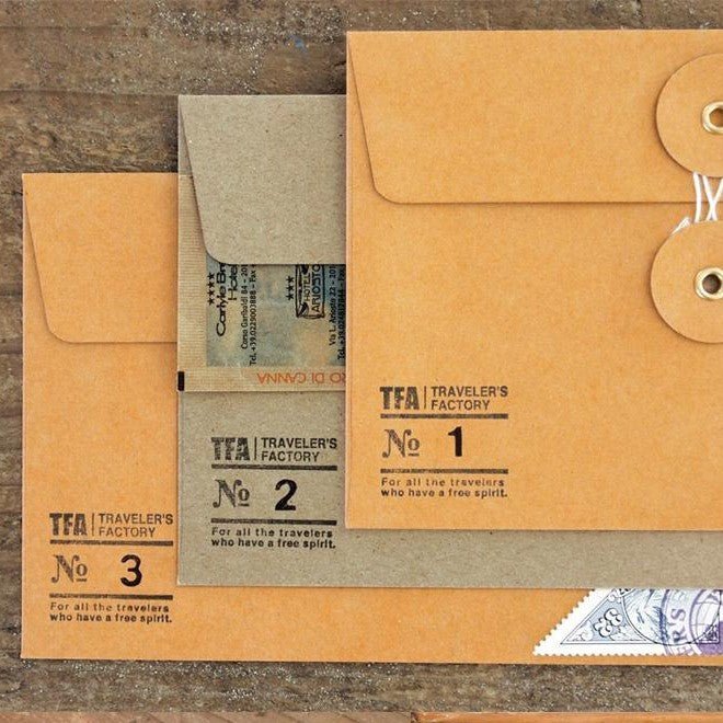 TRAVELER'S Kraft Envelop M - Orange - 24Papershop