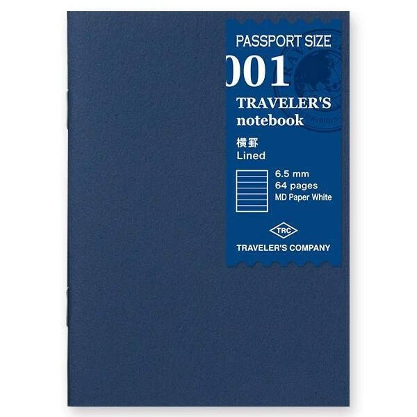 TRAVELER'S Refill Passport Size 001 - Lined - 24Papershop