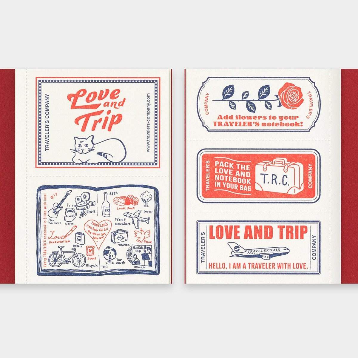 TRAVELER'S Refill Passport Size 003 Love & Trip - Blank - 24Papershop