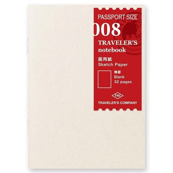 TRAVELER'S Refill Passport Size 008 - Sketch Paper - 24Papershop