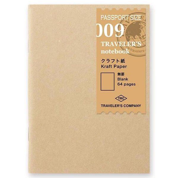 TRAVELER'S Refill Passport Size 009 - Kraft paper - 24Papershop