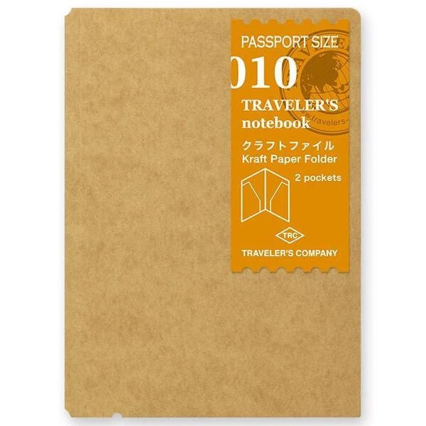 TRAVELER'S Refill Passport Size 010 - Kraft Folder - 24Papershop