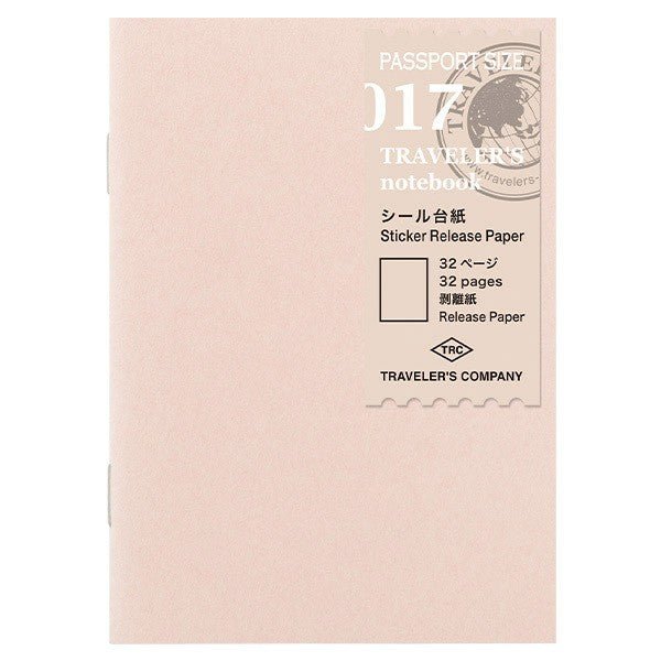 TRAVELER'S Refill Passport Size 017 - Sticker Release Paper - 24Papershop