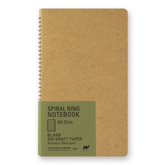 TRAVELER'S Spiral Ring Notebook A5 - Kraft Paper - 24Papershop