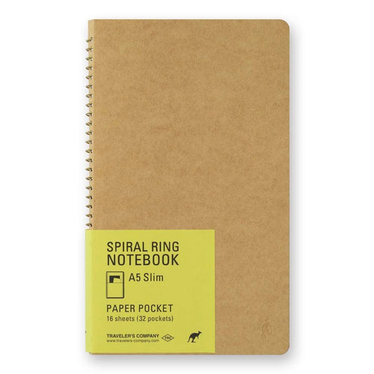 TRAVELER'S Spiral Ring Notebook A5 - Paper Pocket - 24Papershop