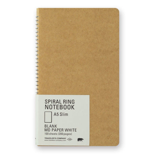 TRAVELER'S Spiral Ring Notebook A5 - White Paper - 24Papershop