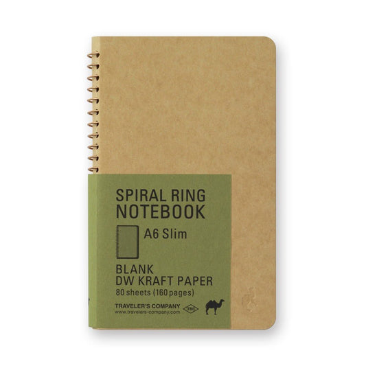 TRAVELER'S Spiral Ring Notebook A6 - Kraft Paper - 24Papershop