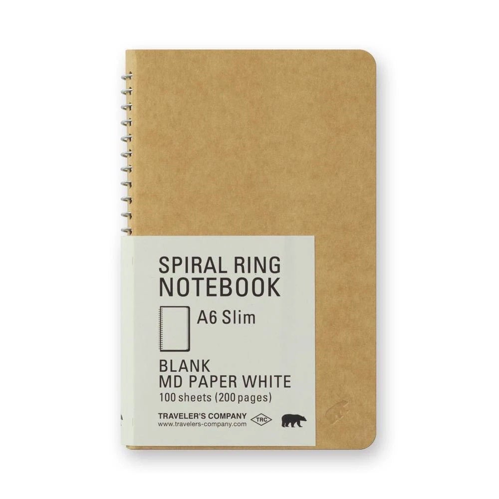 TRAVELER'S Spiral Ring Notebook A6 - White Paper - 24Papershop