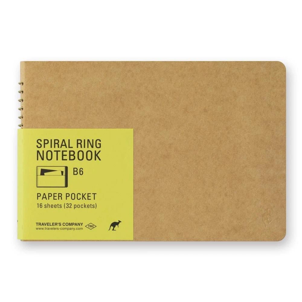 TRAVELER'S Spiral Ring Notebook B6 - Paper Pocket - 24Papershop