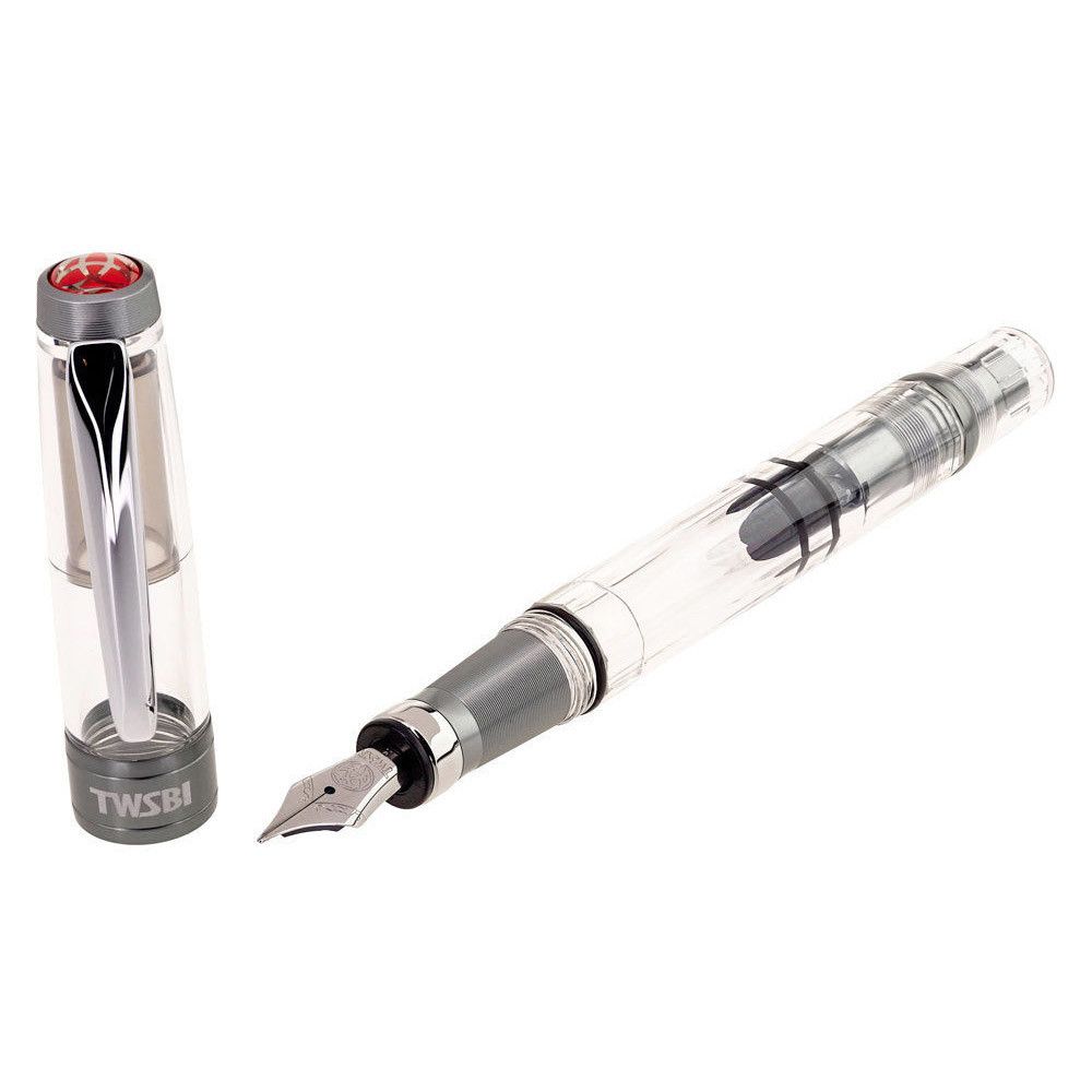 TWSBI Diamond 580 AL R Nickel Gray Fountainpen - 24Papershop