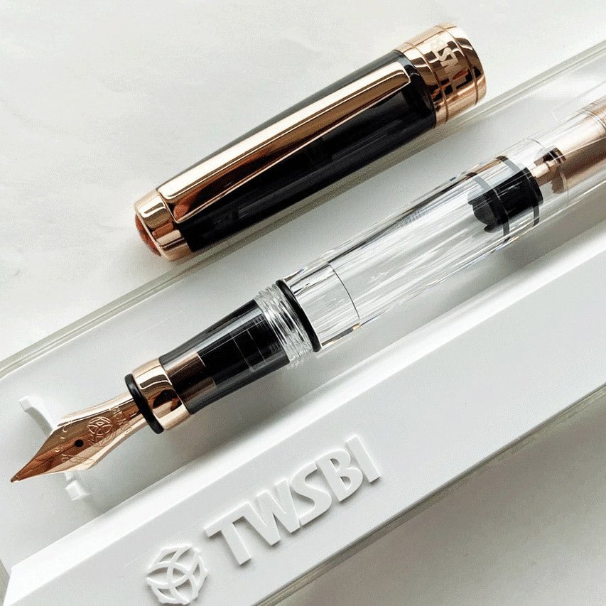 TWSBi Diamond 580 Fountain Pen - Smoke RoseGold II Bold - 24Papershop