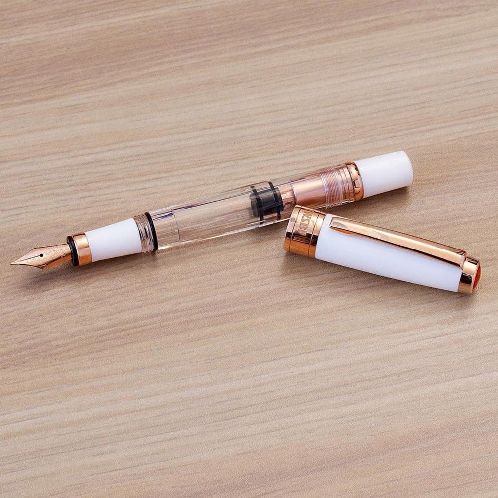 TWSBi Diamond 580 Fountain Pen White RoseGold II - Bold - 24Papershop